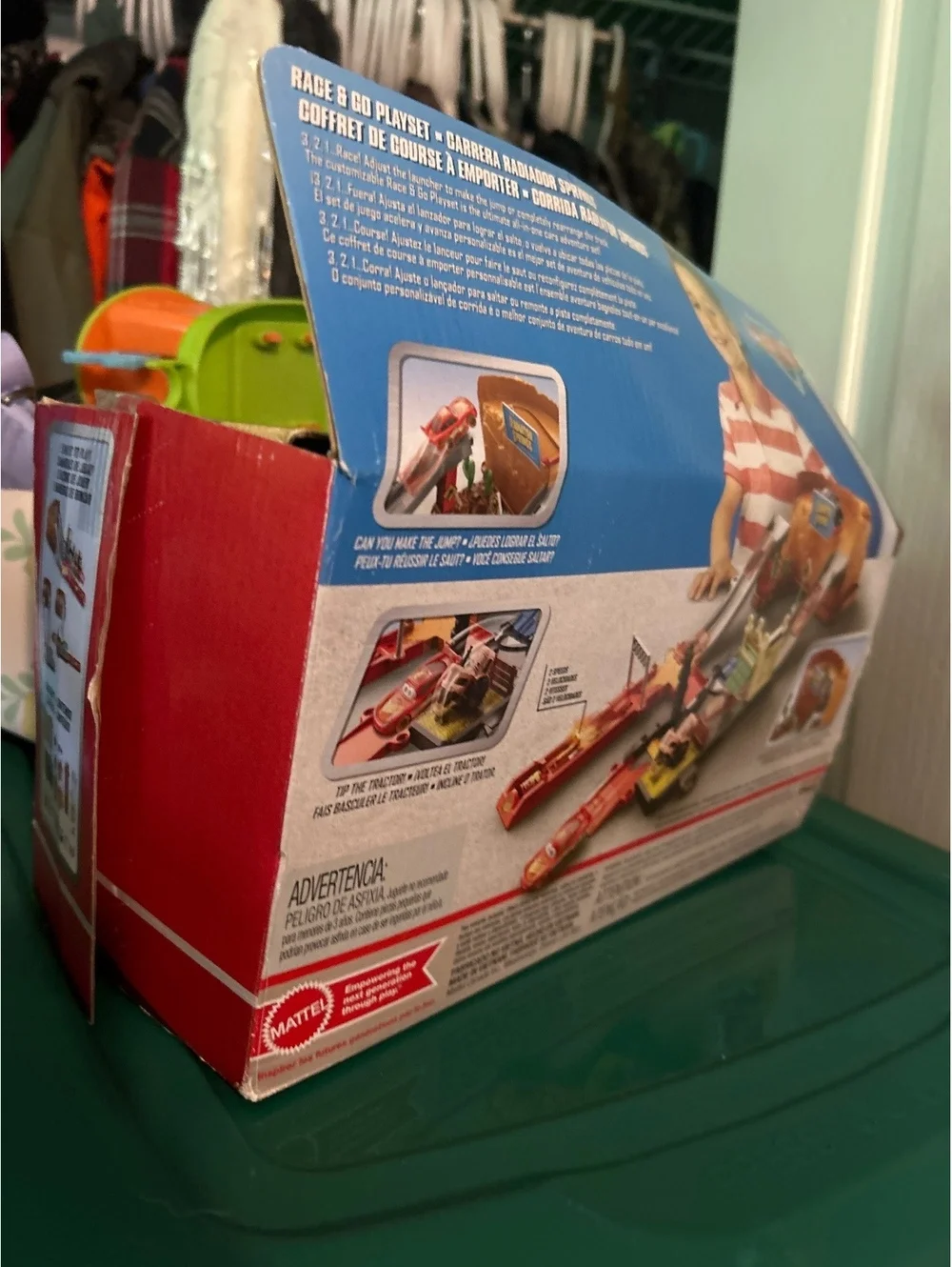 Disney Pixar Cars Race & Go Playset with Lightning McQueen and Luigi